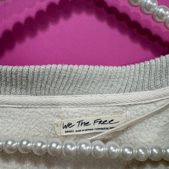 Free People Cozy Camden Cream white fuzzy sherpa sweater - Picture 4 of 5